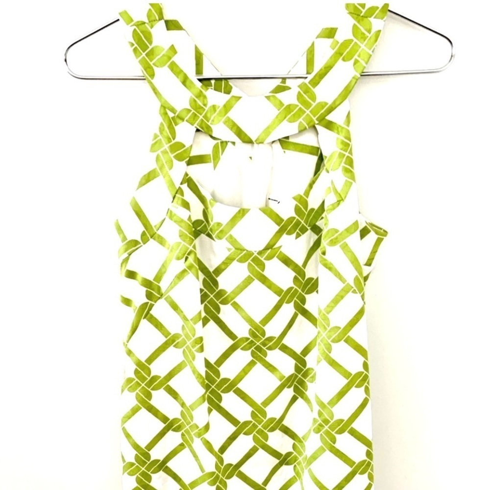 MILLY of New York Cutout Geometric Print
Green/ White Jacquard Mini Dress - Picture 5 of 9